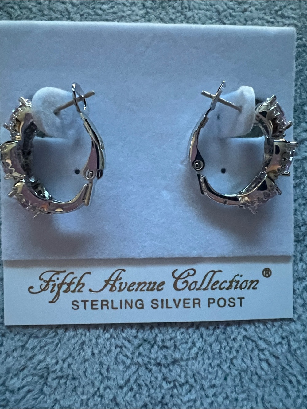 Fifth Avenue Collection Sterling Silver Hoop Earrings in Silver